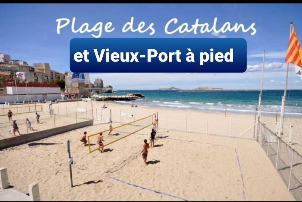 Studio Coin Nuit, Entre Plage Et Centre Marseille Kültér fotó