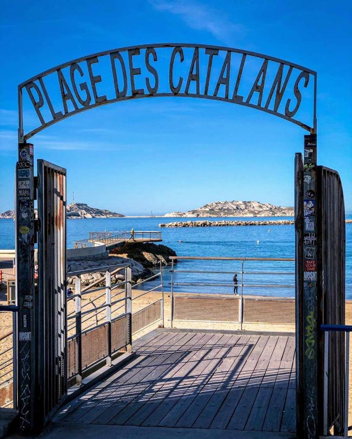 Studio Coin Nuit, Entre Plage Et Centre Marseille Kültér fotó